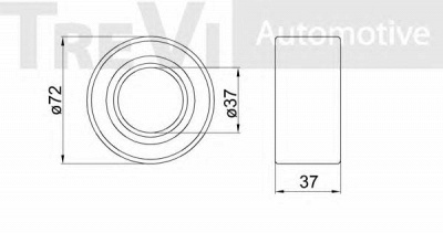 TREVI AUTOMOTIVE wb1208 -  Комплект подшипника ступицы колеса